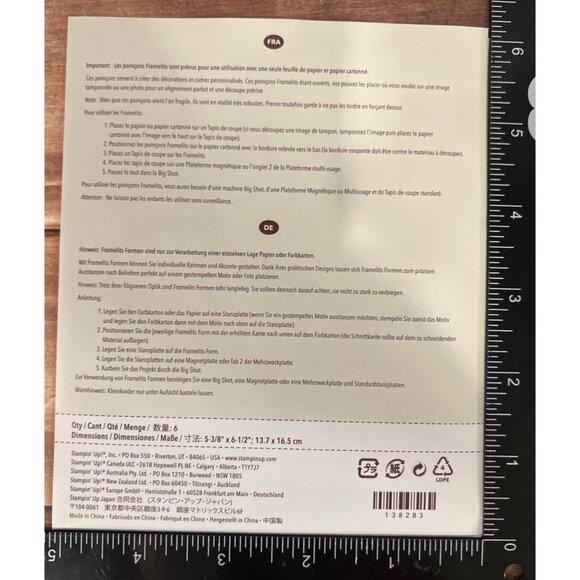 HTF RARE VINTAGE Stampin Up! Sizzix Leaflets Framelits Dies Set 138283 - Picture 4 of 4